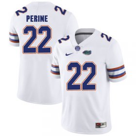 Wholesale Cheap Florida Gators White #22 Lamical Perine Football Player Performance Jersey