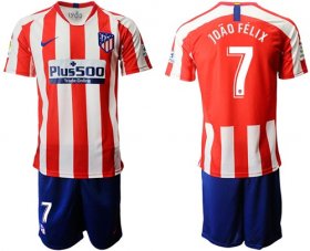 Wholesale Cheap Atletico Madrid #7 Joao Felix Home Soccer Club Jersey