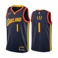 Wholesale Cheap Nike Warriors #1 Damion Lee Navy NBA Swingman 2020-21 City Edition Jersey