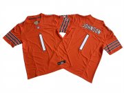 Cheap Men's Chicago Bears #1 Jaylon Johnson Orange 2024 F.U.S.E. Vapor Football Stitched Jersey