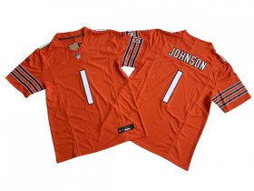 Cheap Men\'s Chicago Bears #1 Jaylon Johnson Orange 2024 F.U.S.E. Vapor Football Stitched Jersey