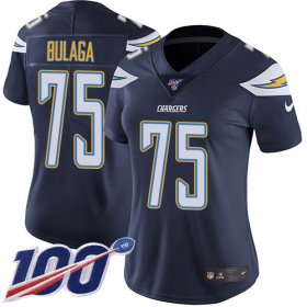 Wholesale Cheap Nike Chargers #75 Bryan Bulaga Navy Blue Team Color Women\'s Stitched NFL 100th Season Vapor Untouchable Limited Jersey