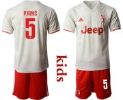 Wholesale Cheap Juventus #5 Pjanic Away Kid Soccer Club Jersey