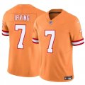 Cheap Men's Tampa Bay Buccaneers #7 Bucky Irving Orange F.U.S.E. Throwback Limited Stitched Jersey