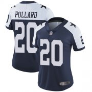 Wholesale Cheap Women's Dallas Cowboys #20 Tony Pollard Navy Blue Thanksgiving Vapor Untouchable Limited Throwback Jersey