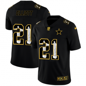 Wholesale Cheap Dallas Cowboys #21 Ezekiel Elliott Nike Carbon Black Vapor Cristo Redentor Limited NFL Jersey