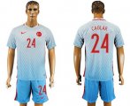 Wholesale Cheap Turkey #24 Caglar Away Soccer Country Jersey