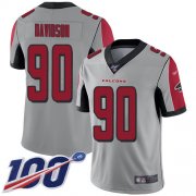 Wholesale Cheap Nike Falcons #90 Marlon Davidson Silver Youth Stitched NFL Limited Inverted Legend 100th Season Jersey