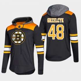 Wholesale Cheap Bruins #48 Matt Grzelcyk Black 2018 Pullover Platinum Hoodie