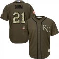 Wholesale Cheap Royals #21 Lucas Duda Green Salute to Service Stitched MLB Jersey