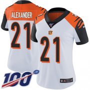 Wholesale Cheap Nike Bengals #21 Mackensie Alexander White Women's Stitched NFL 100th Season Vapor Untouchable Limited Jersey