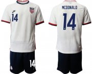 Wholesale Cheap Men 2020-2021 Season National team United States home white 14 Soccer Jersey