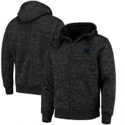 Wholesale Cheap Men's Carolina Panthers G-III Sports by Carl Banks Heathered Black Discovery Sherpa Full-Zip Jacket