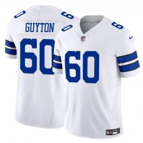 Cheap Men\'s Dallas Cowboys #60 Tyler Guyton White 2024 F.U.S.E Draft Vapor Untouchable Limited Football Stitched Jersey