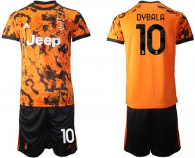 Wholesale Cheap Men 2020-2021 club Juventus Second away 10 orange Soccer Jerseys1