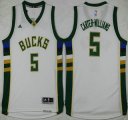 Wholesale Cheap Men's Milwaukee Bucks #5 Michael Carter-Williams Revolution 30 Swingman 2015-16 Green Jersey