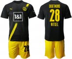 Wholesale Cheap Men 2020-2021 club Dortmund away 28 black Soccer Jerseys