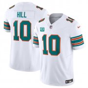 Cheap Men's Miami Dolphins #10 Tyreek Hill White F.U.S.E Alternate With 3-Star C Patch Vapor Limited Stitched Football Jersey