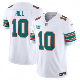 Cheap Men\'s Miami Dolphins #10 Tyreek Hill White F.U.S.E Alternate With 3-Star C Patch Vapor Limited Stitched Football Jersey