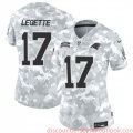 Cheap Women's Carolina Panthers #17 Xavier Legette 2024 F.U.S.E Arctic Camo Salute To Service Limited Stitched Football Jersey(Run Small)