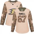 Wholesale Cheap Adidas Ducks #67 Rickard Rakell Camo Authentic 2017 Veterans Day Women's Stitched NHL Jersey