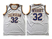 Wholesale Cheap Crenshaw Love And Baskeball 32 Monica Wright White Stitched Movie Jersey