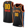 Cheap Men's Oklahoma City Thunder Active Player Custom Black 2024-25 City Edition Stitched Basketball Jersey