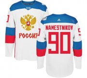 Wholesale Cheap Team Russia #90 Vladislav Namestnikov White 2016 World Cup Stitched NHL Jersey