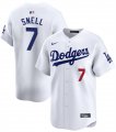 Cheap Men's Los Angeles Dodgers #7 Blake Snell White 2024 Home Limited Stitched Baseball Jersey