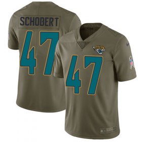 Wholesale Cheap Nike Jaguars #47 Joe Schobert Olive Men\'s Stitched NFL Limited 2017 Salute To Service Jersey