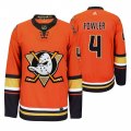 Wholesale Cheap Anaheim Ducks #4 Cam Fowler Men's 2019-20 Third Orange Alternate Stitched NHL Jersey