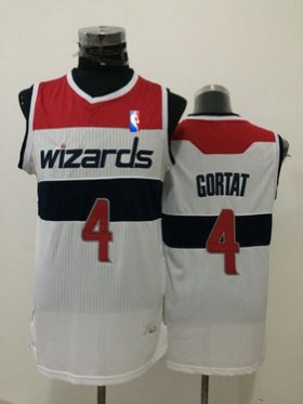 Wholesale Cheap Men\'s Washington Wizards #4 Marcin Gortat White Swingman Jersey