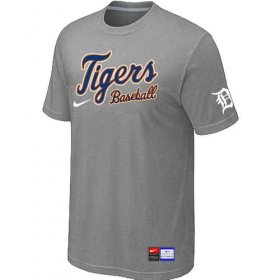 Wholesale Cheap Detroit Tigers Nike Short Sleeve Practice MLB T-Shirt Light Grey