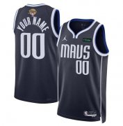 Cheap Men's Dallas Mavericks Active Player Custom Navy 2024 Finals Statement Edition Stitched Basketball Jersey