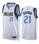 Cheap Men's Dallas Mavericks #21 Daniel Gafford White Association Edition Stitched Basketball Jersey