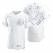 Wholesale Cheap Men's Chicago Cubs #17 Kris Bryant White Nike Flexbase Fashion Jersey