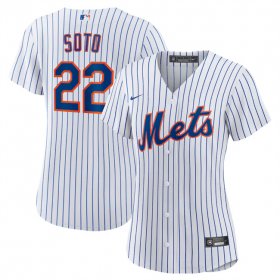 Cheap Women\'s New York Mets #22 Juan Soto White Cool Base Stitched MLB Jersey(Run Small)