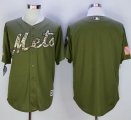 Wholesale Cheap Mets Blank Green Camo New Cool Base Stitched MLB Jersey