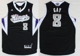 Wholesale Cheap Sacramento Kings #8 Rudy Gay Revolution 30 Swingman Black Jersey