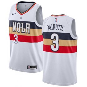 Wholesale Cheap Nike Pelicans #3 Nikola Mirotic White NBA Swingman Earned Edition Jersey