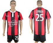 Wholesale Cheap OGC Nice #25 Cypricn Home Soccer Club Jersey