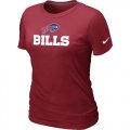 Wholesale Cheap Women's Nike Buffalo Bills Authentic Logo T-Shirt Red