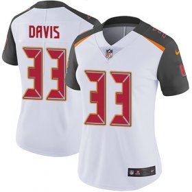 Wholesale Cheap Nike Buccaneers #33 Carlton Davis III White Women\'s Stitched NFL Vapor Untouchable Limited Jersey