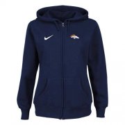 Wholesale Cheap Nike Denver Broncos Ladies Tailgater Full Zip Hoodie Blue