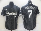 Wholesale Cheap Men Chicago White Sox 7 Anderson Black City Edition Nike Game 2021 MLB Jerseys