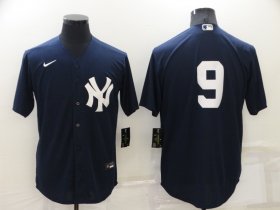 Wholesale Cheap Men\'s New York Yankees #9 Roger Maris No Name Black Stitched Nike Cool Base Throwback Jersey