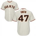 Wholesale Cheap Giants #47 Johnny Cueto Cream Cool Base Stitched Youth MLB Jersey