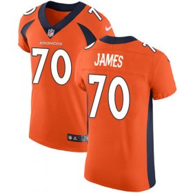 Wholesale Cheap Nike Broncos #70 Ja\'Wuan James Orange Team Color Men\'s Stitched NFL Vapor Untouchable Elite Jersey