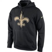 Wholesale Cheap Men's New Orleans Saints Nike Black Warp Performance Pullover Hoodie