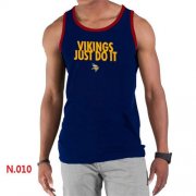 Wholesale Cheap Men's Nike NFL Minnesota Vikings Sideline Legend Authentic Logo Tank Top Dark Blue